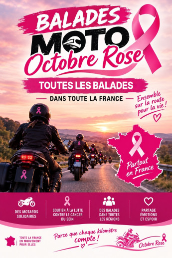 Balades moto Octobre Rose