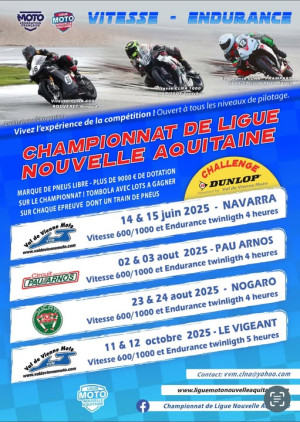 Championnat de Ligue Nouvelle Aquitaine Vitesse - Endurance sur le circuit du Val de Vienne