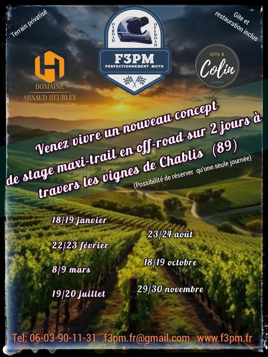 Stage Maxi-trail à Chablis organisé par F3PM