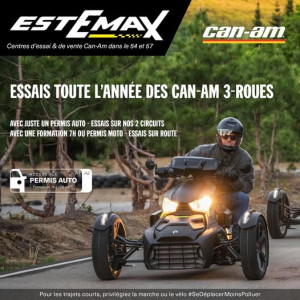 Essai nouveautés moto 3 roues chez Estemax.