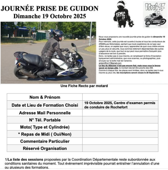 Journée prise de guidon à Rochefort