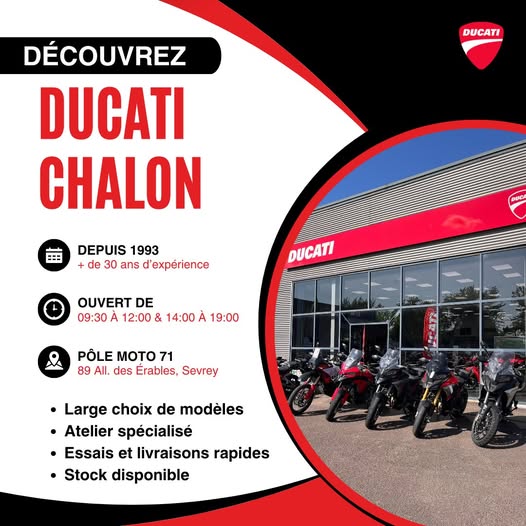  Ducati Chalon, votre concession officielle en Bourgogne 