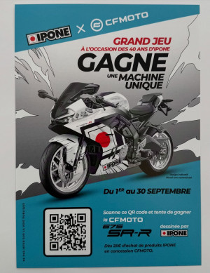 Venez en pour participer au grand jeu* à l’occasion des 40 ans d’#ipone en partenariat avec Cf Moto !!
