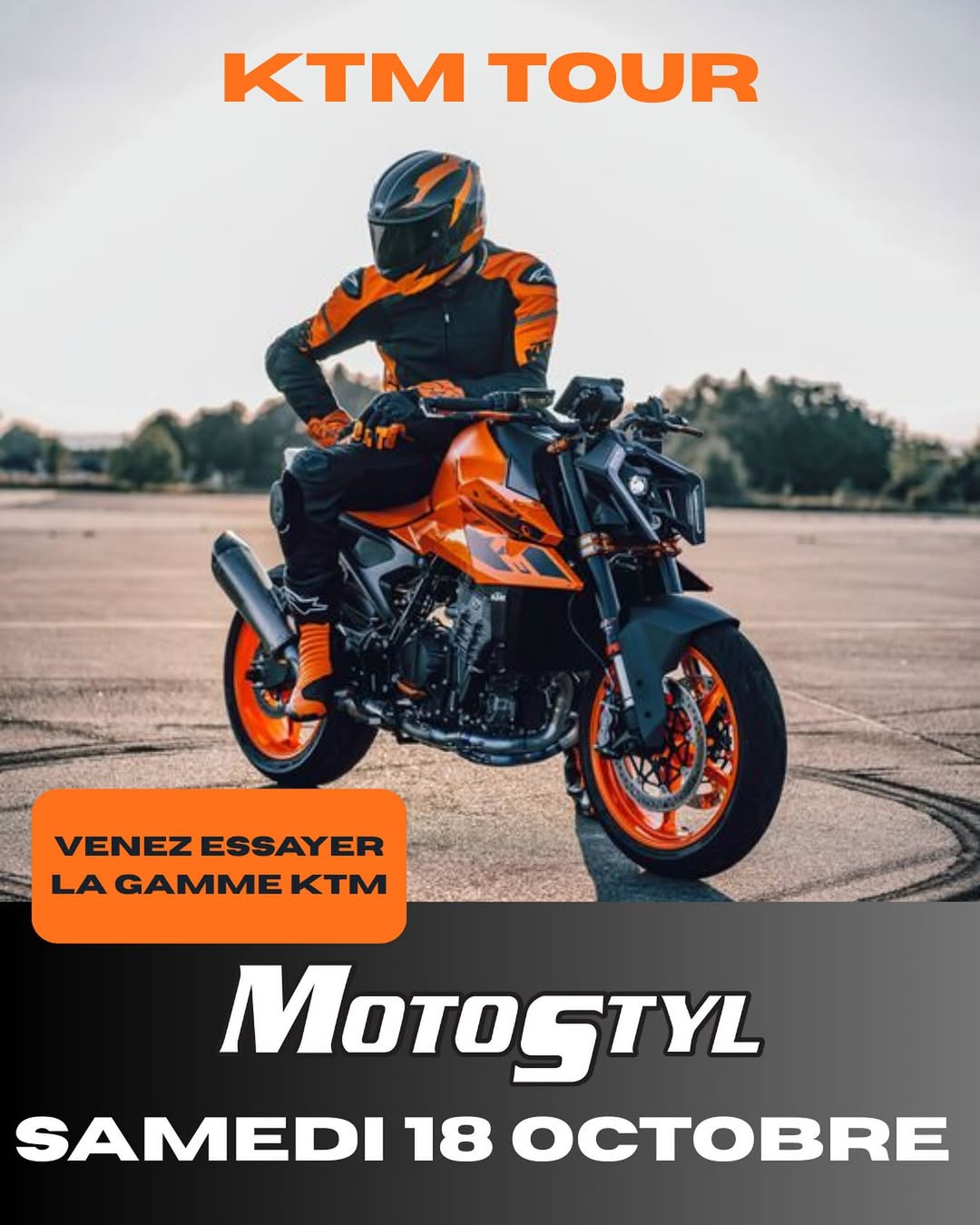Le KTM Tour fait étape dans notre concession Motostyl le Samedi 18 Octobre !