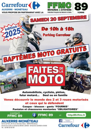 La FFMC 89 organise sa journée « Faites de la moto » 