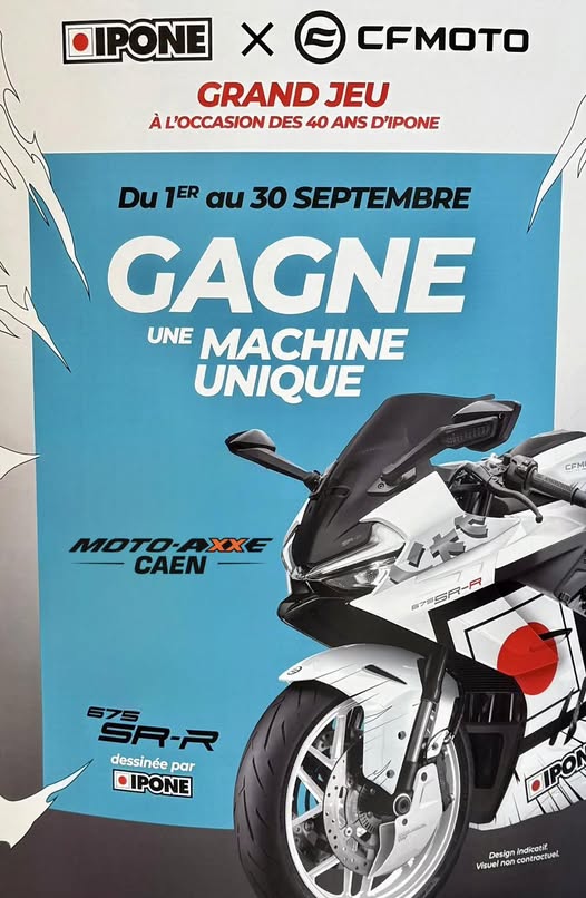 Viens en magasin tenter de gagner une CF Moto 675 SR-R