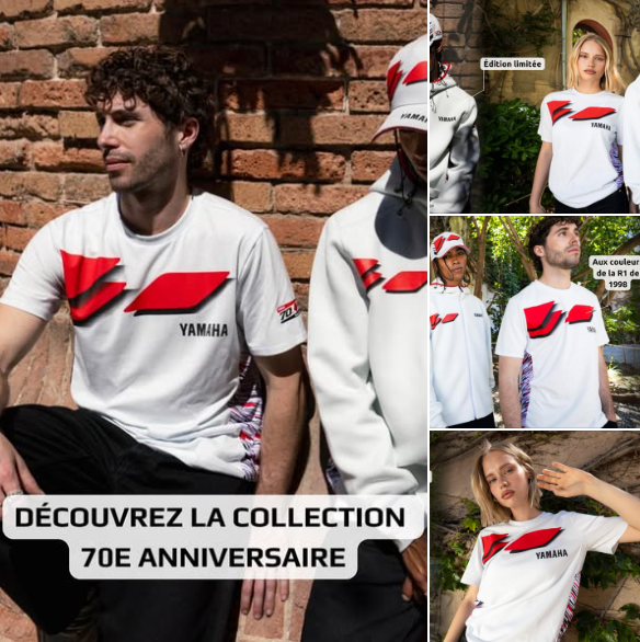 Nouvelle collection hommage aux 70 ans de Yamaha chez Alexis Motos