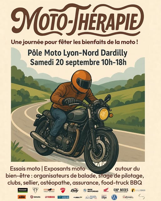 Journée Motothérapie au Pôle Moto Lyon-Nord Dardilly
