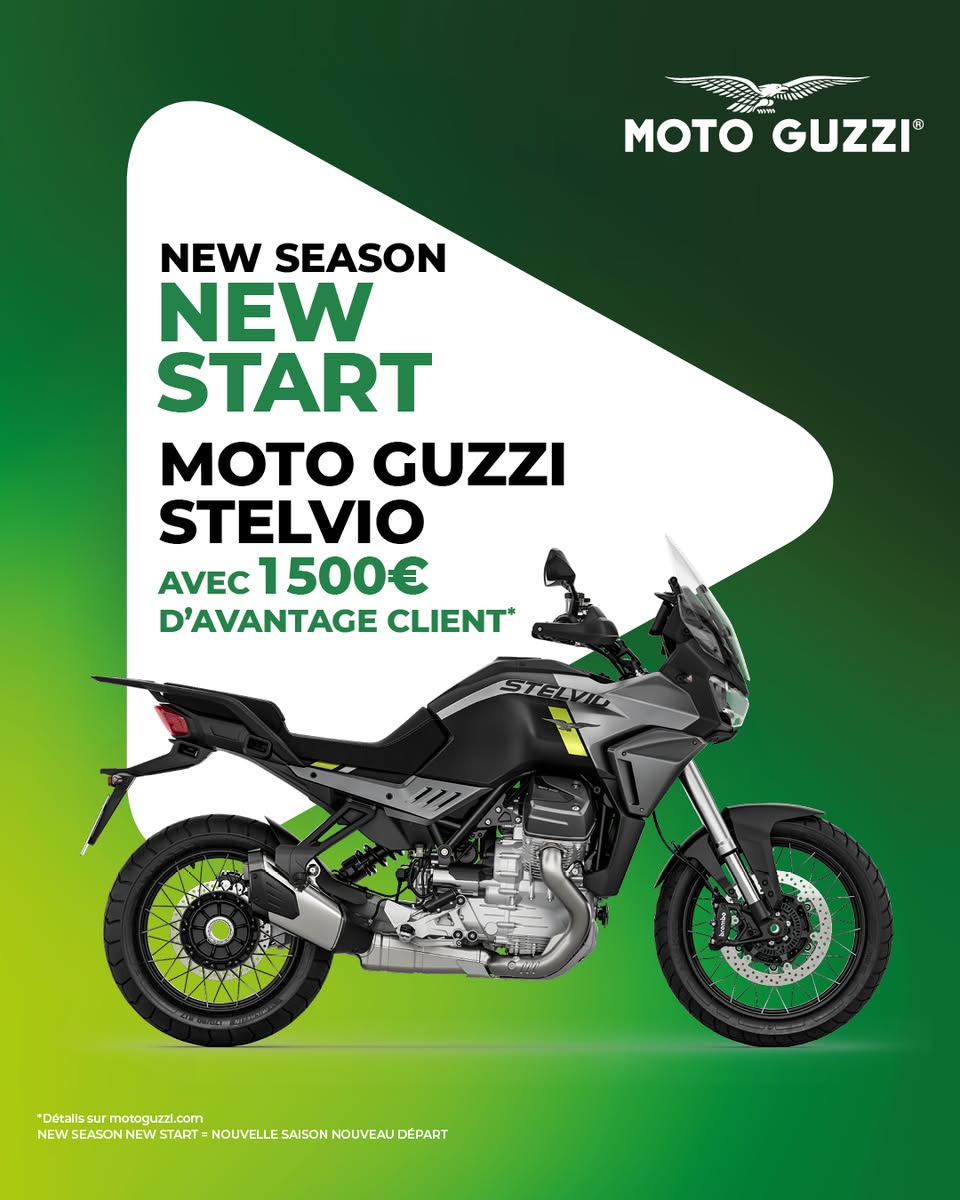Moto Guzzi Stelvio et V85 avec un avantage immédiat de 1 500€*!