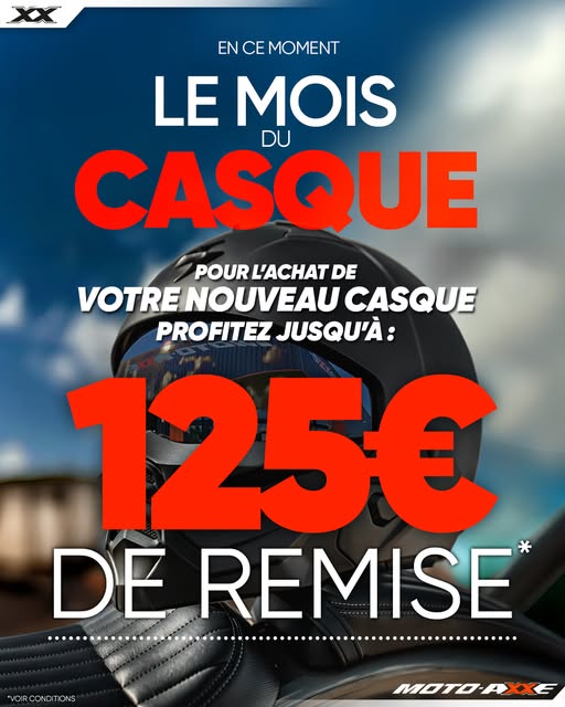 C'est le mois du casque chez Moto Axxe Alençon / Yam Evasion