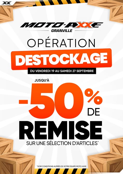Grande opération déstockage chez Maximum / Moto Axxe Granville