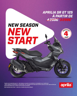Ton futur scooter Aprilia t'attend ! Pour la rentrée, profite de la garantie 4 ans*et d'une remise  immédiate jusqu'à 1 000€**!