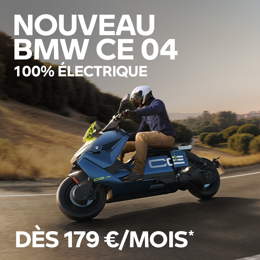 NOUVEAUTÉ : Découvrez le Nouveau BMW CE 04 s’intègre à votre quotidien – sans compromis, sans accroc et en silence. Dès 179€/mois* !
