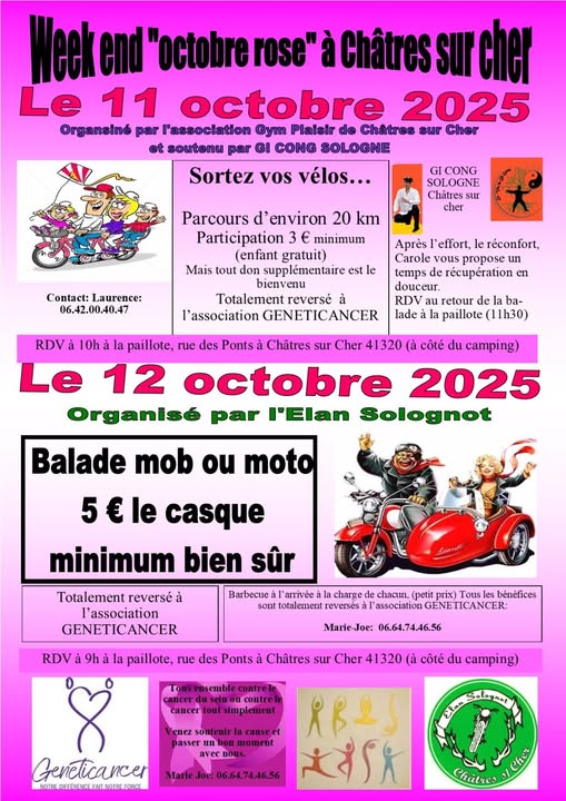 Week-end Octobre Rose à Chartres-sur-Cher