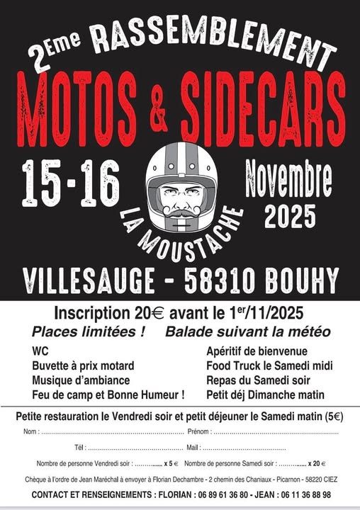 Rassemblement Motos et Sidecars à Bouhy (58)