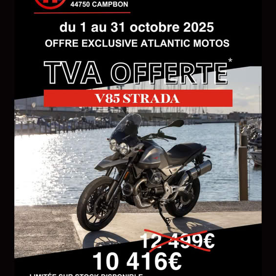 Événement Moto Guzzi V85 chez Atlantic Motos
