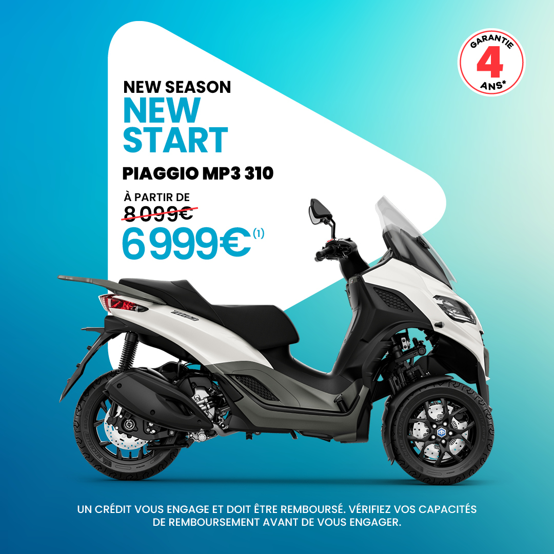 Votre futur scooter 3 roues Piaggio MP3310 vous  attend. Pour la rentrée, profitez d'une remise  immédiate de 1 100€ à ne pas manquer !