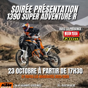 Soirée présentation 1390 Super Adventure R chez KTM Metz.