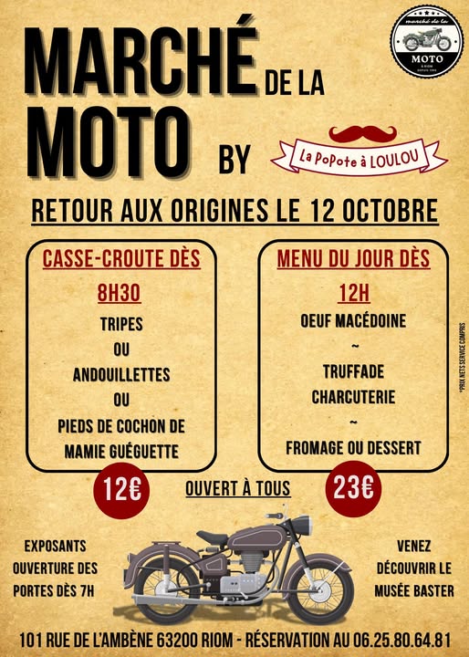 Marché de la Moto à Riom