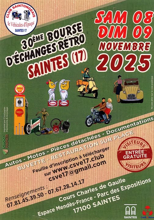 30e Bourse d'échanges rétro à Saintes