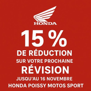 Prenez soin de votre Honda avant l’hiver !   Profitez de -15% sur votre prochaine révision !