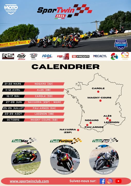 Calendrier 2026 de la Coupe Sportwin