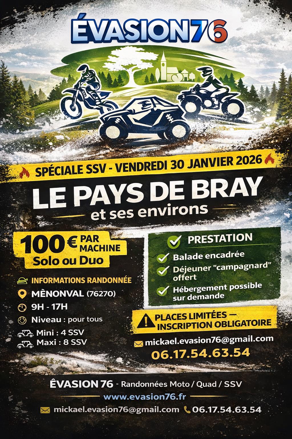 Randonnée SSV – Spéciale Hiver par Evasion 76