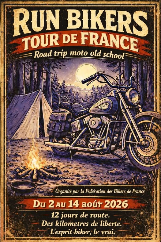 Run Bikers Tour de France par la Fédération des Bikers de France