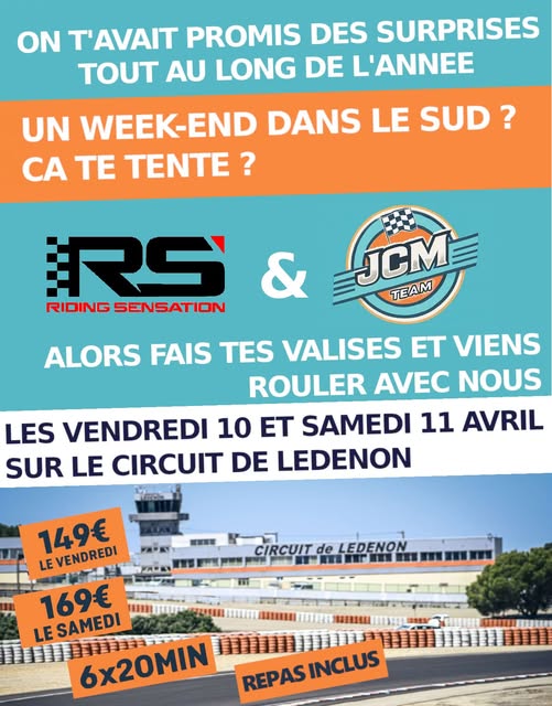 Week-end de roulage sur le circuit de Lédenon avec JCM Team