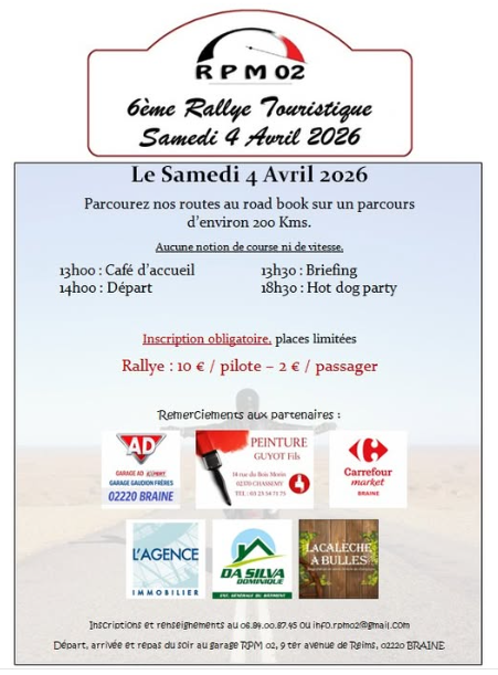 6ème Rallye touristique de RPM 02