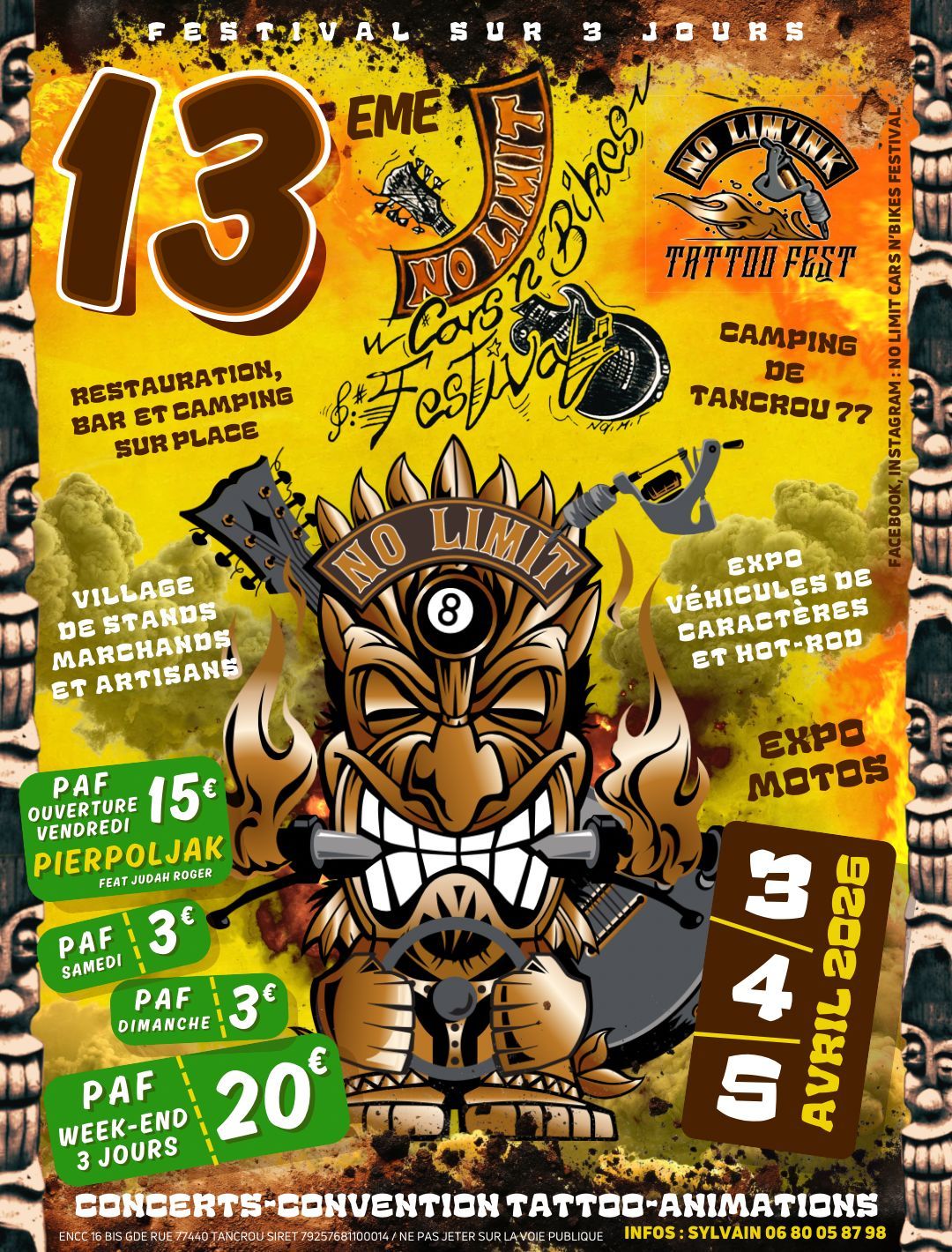 13ème Festival No Limit Cars'N Bikes à Tancrou (77)