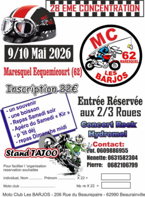 28ème Concentration Moto du MC Les Barjos 62