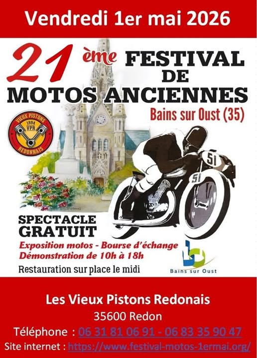21ème Festival de Motos Anciennes à Bains sur Oust (35)