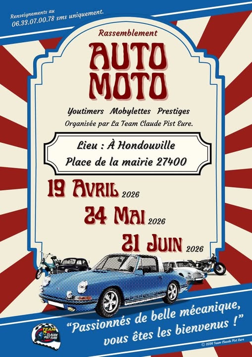 Rassemblement Moto / Auto avec  Team Claude Pist' Eure