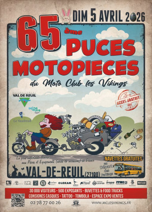65ème édition des Puces Moto à Val-de-Reuil (27) !