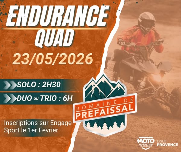 Endurance quad au Domaine de Préfaissal