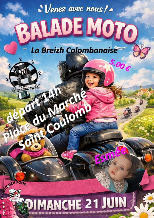 Balade Moto caritative de la Breizh Colombanaise