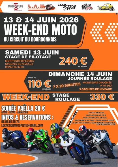 Week-End Moto au circuit du Bourbonnais