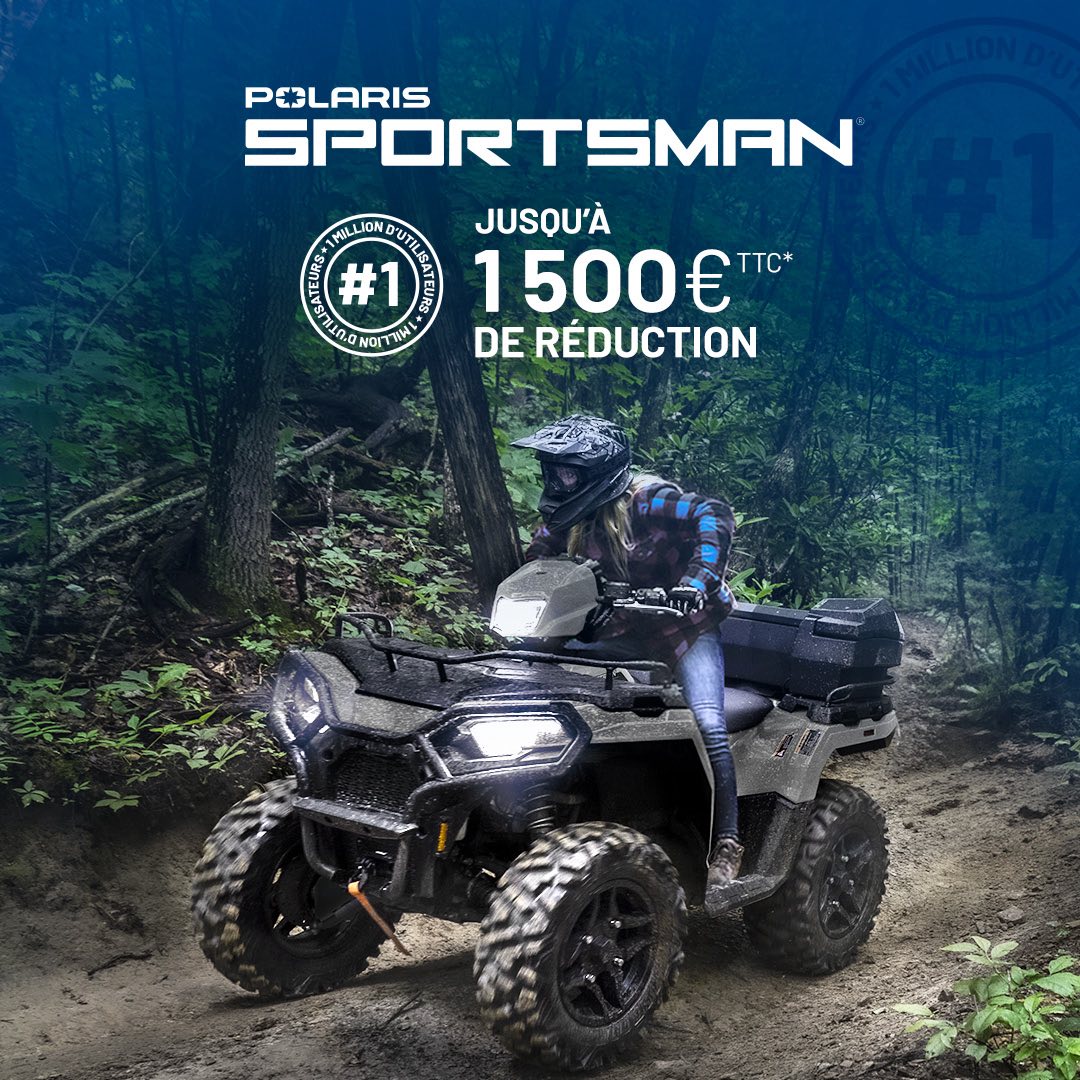 Jusqu’à 3 000 € de réduction sur le RANGER, jusqu’à 1 500 € de réduction sur le SPORTSMAN, jusqu’à 2 500 € de réduction sur le RZR !