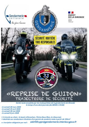 Demi-journée Reprise de Guidon proposée par la Gendarmerie de la Gironde