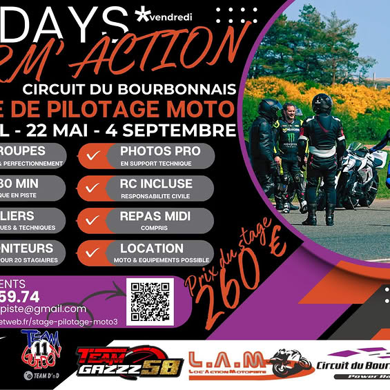 Stage de pilotage sur le circuit du Bourbonnais