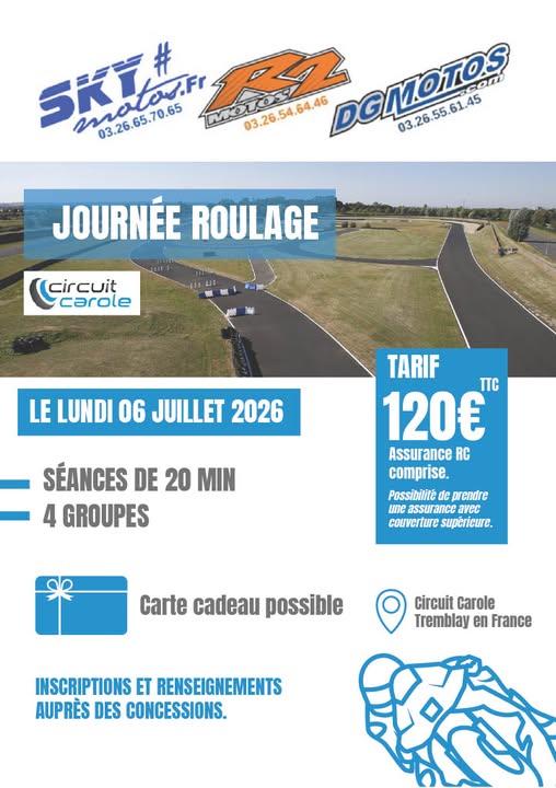 Journée moto sur circuit avec DG Motos.