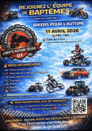 Opération Bikers pour l'autisme à Chavannes-sur-Reyssouze (01)