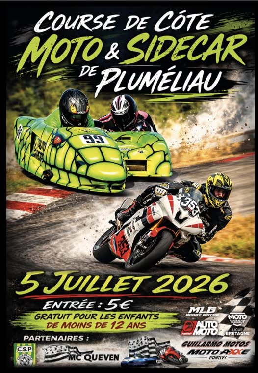 Course de côte moto et side-car de Plumeliau
