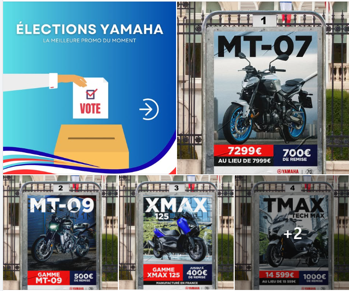 YAMAHA - bénéficiez de tarifs remisés sur les modèles suivants