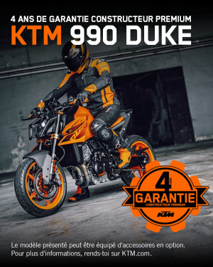 Votre KTM 990 DUKE garantie premium 4 ans !