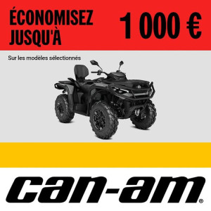 Jusqu'à 1.000€ de réduction sur les nouveaux Can-Am Outlander 850-1000