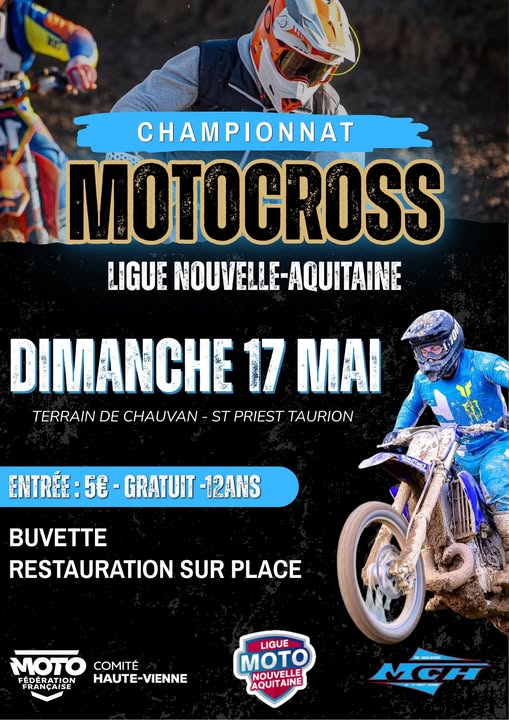Championnat de Motocross Ligue Nouvelle Aquitaine à Saint-Priest-Taurion (87)