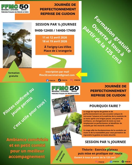 Journée de perfectionnement : reprise du guidon