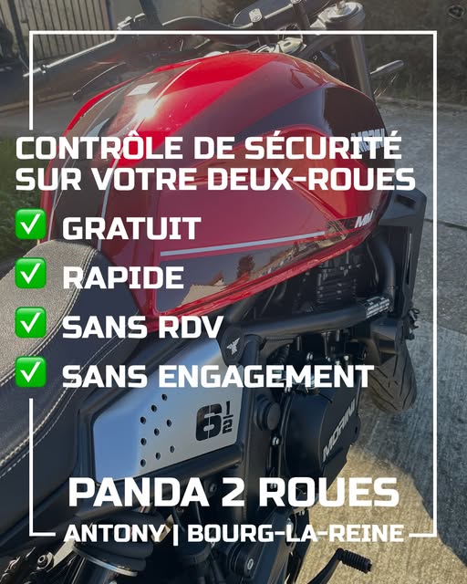 Contrôle sécurité moto & scooter GRATUIT à Bourg-la-Reine et Antony